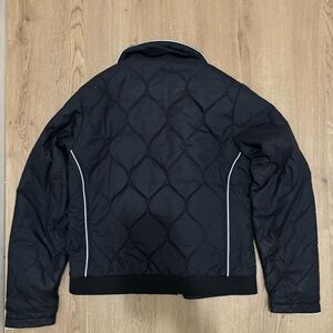 Womens NIKE Black Vintage Zip Up Insulated Light Puffer Jacket Sz S